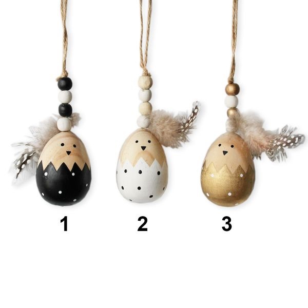 Zajíc závěs dřevo 6,5cm mix